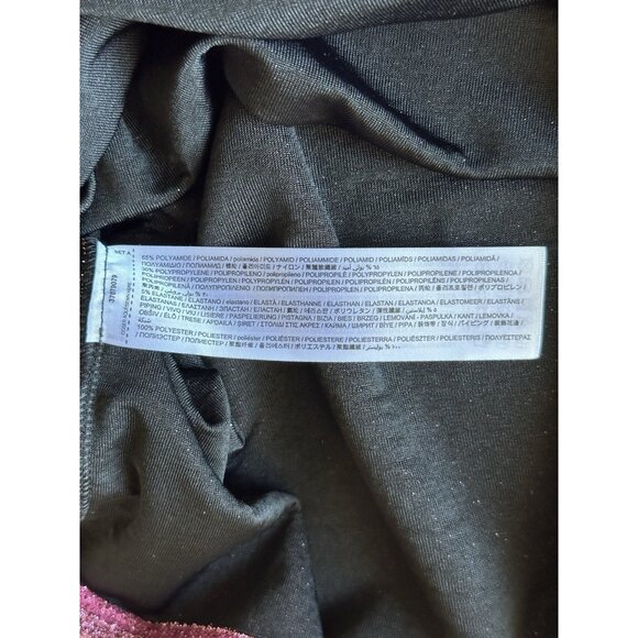 MNG Mango Pink Metallic Wrap Dress Women's Long Sleeve Mini Dress Size M NWOT - Picture 9 of 9